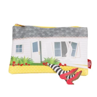 Image of Warner Brothers Wizard of Oz Cosmetic Bag Limited Edition 85th Anniversary Collection Quirky Design with Witch&#039;s Legs Perfect for Beauty Essentials