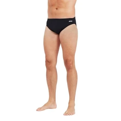 Image of Zoggs Men&#039;s Cottesloe Racer Swim Trunks, Black, 30 UK