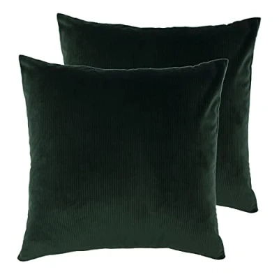 Image of furn. Aurora Twin Pack Polyester Filled Cushions, Emerald, 45 x 45cm