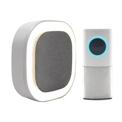 Image of Uni Com Wireless Plug in Door Chime with Built Night Light, Dusk &amp; Dawn Sensor, 200m Operating Range, 30 Chimes, LED Alert, Easy Install