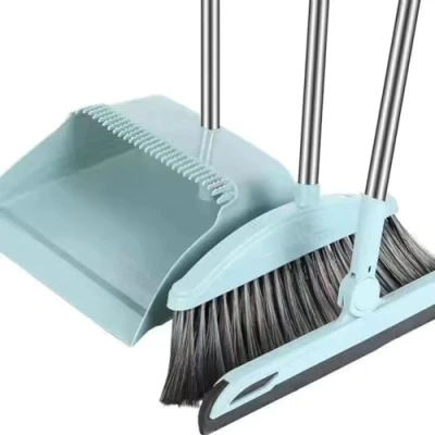 Image of Sweetness Dustpan, Broom Set, Floor Mop, Household Cleaning, Cleaning Kit with Long for Lobby, Household, Kitchen, Blue