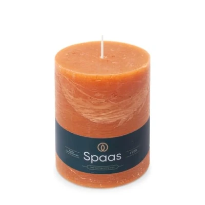 Image of Spaas Rustic Pillar Candle 100/130 mm 95h, Orange