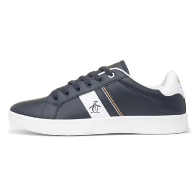 Image of Original Penguin Mens Steadman Retro Trainers Blue Polyurethane Size UK 11