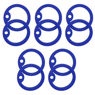 Image of Tactical Rubber Dog Tag Silencers U.S. Military Army Navy Airsoft GI ID Durable (10 Silencers) (Blue)