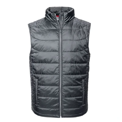Image of Russell Athletic Mens Nano Padded Body Warmer (Iron Grey) Size 2XL