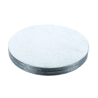 Image of Culpitt 5mm Thick Round Silver Cake Board, Strong Thick, Pack of 5 10 inch,Silver,ECOR10F