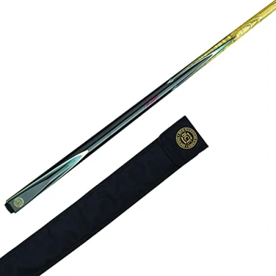 Image of BCE Unisex Jws.250am Mark Selby 2 Piece North American Ash Snooker Pool Cue 145cm 9 5mm tip with classic case, black butt/ natural wood shaft, 57 UK