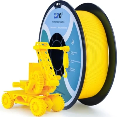 Image of ZIRO Matte PLA Filament 1.75mm, 1KG 3D Printer Filament, High Toughness PLA, Dimensional Accuracy +/ 0.03mm, Yellow