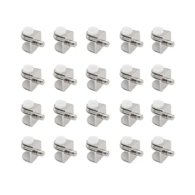 Image of WYAN 20 Pieces Adjustable Glass Shelf Bracket, Clamp, Hinge Heavy Duty Suitable for Support
