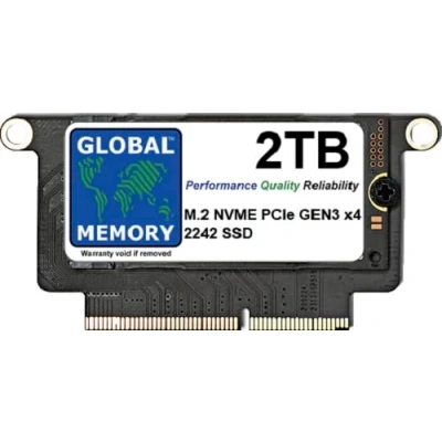 Image of GLOBAL MEMORY 2TB M.2 PCIe Gen3 x4 NVMe SOLID STATE DRIVE (SSD) FOR MACBOOK PRO RETINA NON TOUCH BAR A1708 (LATE 2016 MID 2017)