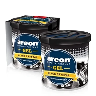 Image of Areon Car Air Freshener Gel Black Crystal Big Can 80gr (Pack of 1}