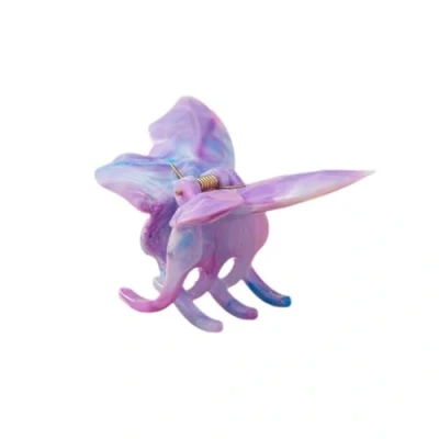 Image of yangzerang Butterfly Hair Clips Claw for Women Girls Thick Purple Clip Acrylic