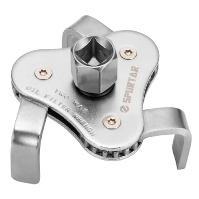 Image of Spurtar Oil Filter Wrench 64 116mm 3 Jaw Adjustable Removal Tool, 2 Way