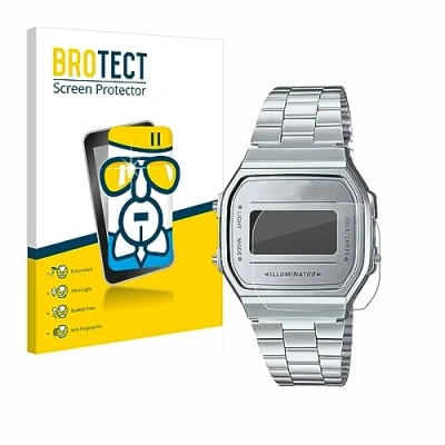 Image of brotect Glass Screen Protector Film compatible with Casio A168WEM 7EF Foil 9H Protection [Scratch Resistant, High Clarity]