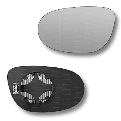 Image of Less4spares Replacement Wing Mirror Glass Left Compatible with Chrysler Delta 2011 2014 CLIP ON Passnager Near Side N/S Heated Blind Spot