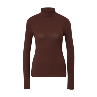 Image of PIECES Women&#039;s Pckitte Ls Rollneck Top Noos Longsleeve T Shirt, Chicory Coffee, M