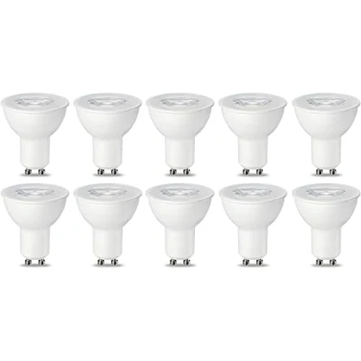 Image of Amazon Basics LED GU10 Spotlight Bulb, 5.5W (Equivalent to 50W), Warm White, Dimmable Pack of 10