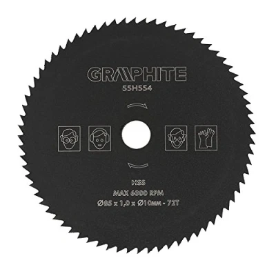 Image of 72T HSS Circular Cut Saw Blade 85mm*10mm Woodworking Rotary Tool Cutting Disc for Wood Metal