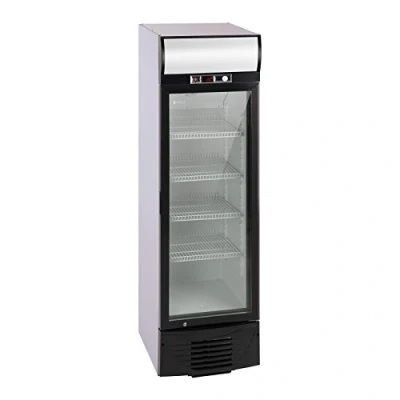 Image of Royal Catering Drinks Fridge Beverage Bottle Cooler RCGK W278 (278 L, 210 W, 4 shelves, Lockable glass swing door, Temperature range 28 C)