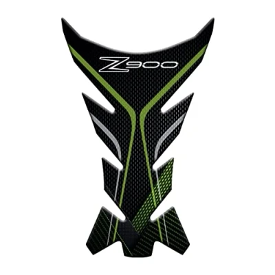 Image of 3D EFFECT ADHESIVE RESIN TANK PAD COMPATIBLE WITH KAWASAKI Z900 (GREEN)