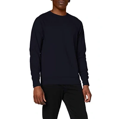 Image of Fruit of the Loom Men Raglan Lightweight Sweater, Blue (Deep Navy), X Large