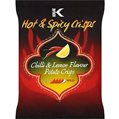 Image of Kolak Chilli &amp; Lemon Crisps 25g (Pack of 36)