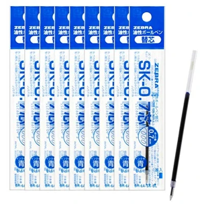 Image of 10pcs Zebra SK 0.7 0.7mm Refill (Box Set) Blue Ink