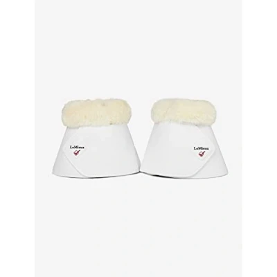 Image of LeMieux Fleece WrapRound Overreach Horse Boots Over Reach or Bell for Horses Protective Gear and Training Equipment Equine Boots, Wraps &amp; Accessories (White/XLarge)