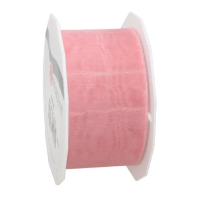 Image of C.E. Pattberg Sheer Organza Ribbon Light Pink, 27 Yards Gift Wrap Ribbon, 1.6 inches Width, Accessories for Decoration &amp; Handicrafts, Presents, Every Occasion