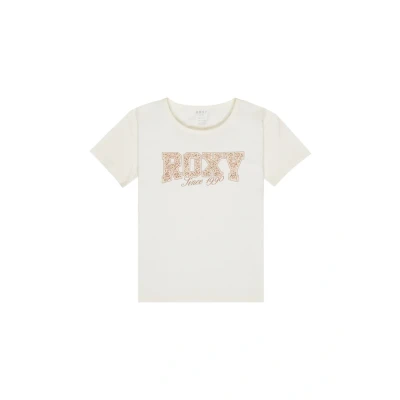 Image of Roxy Regular Print Tshirt for kids, Size: 6y, Off white