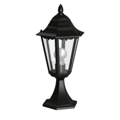 Image of Eglo 93462 NAVEDO Exterior Bollard Lamp in Black and Silver Patina