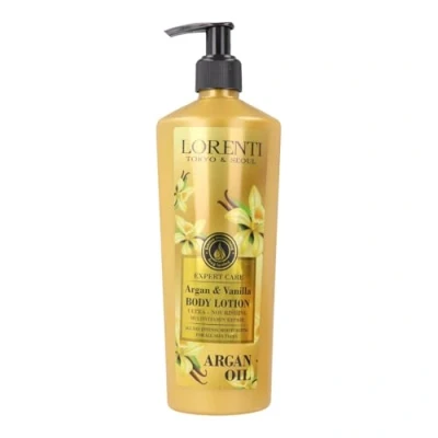 Image of Lorenti Body Cream Lotion Argan Oil &amp; Vanilla Ultra Nourishing Multi Vitamin Repair 400ml