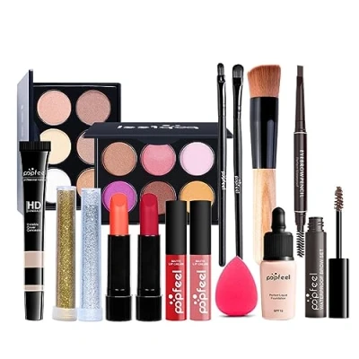 Image of FantasyDay All in one Makeup Set Gift Surprise Full Kit for Women Multipurpose Essential Starter Bundle Include Eyeshadow Palette Lipstick Blush Concealer Face Powder Eyeliner Mascara Brush
