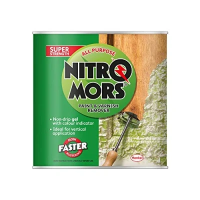 Image of Nitromors All Purpose Paint and Varnish Remover, Remover for Wood, Metal Masonry, High Strength Stripper with Colour Indicator, Non Drip Gel, 1 x 2 Litre Tin
