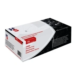 Image of Polyco GL897 Powder Free Hand Protection Black Nitrile Disposable Gloves, Size M