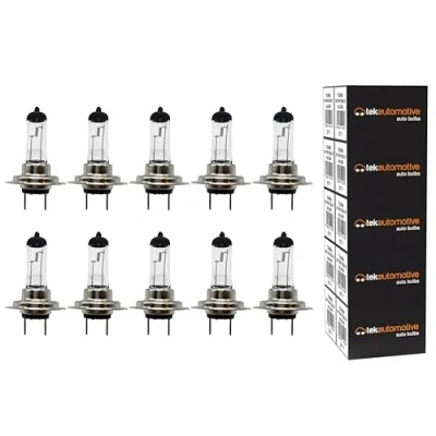 Image of Tek Automotive H7 474 24V Bulbs for Lorry Halogen Headlight Headlamp Fog Light Truck Bulb 499A 70W PX26D E Marked Pack of 10