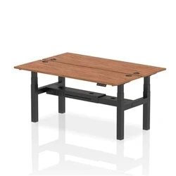 Image of Air B2B 1800x600mm Height Adjustable 2P Bench Desk CP Walnut/Black