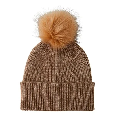 Image of PIECES Women&#039;s Pcbina Wool Hood W. Fold Up Noos BC Beanie, Fossil, One Size Fits All