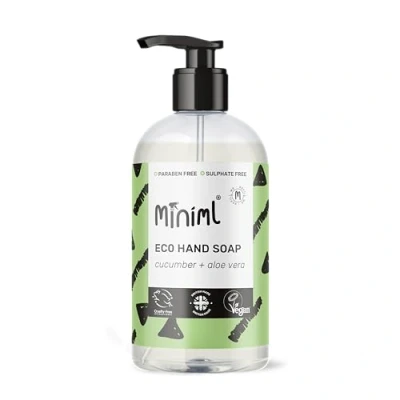 Image of Miniml Hand Soap Wash Liquid 500ml Cucumber &amp; Aloe Vera Infused Eco Friendly Washing Gel for Soft and Sensitive Skin Care 100% Vegan Cruelty Free