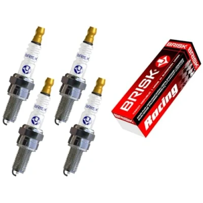 Image of Brisk Silver Racing RR15YS 1 1723 Ignition Spark Plugs LPG CNG Autogas, 4 Pieces
