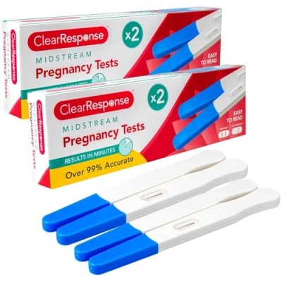 Image of FERRIS Pack of 4 Pregnancy Tests, Early Response Home Testing Kit, Family Planning, Quick Result &amp; Easy Detection Over 99% Accuracy Discreet Packaging