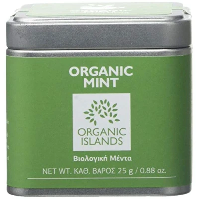 Image of Organic Islands Herbs Greek Mint Single Cube Tin, 25 g (Pack of 2)