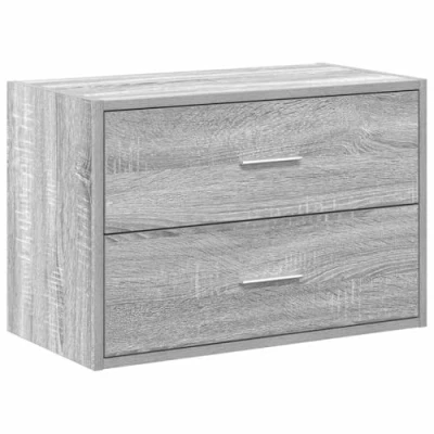 Image of vidaXL Cabinet with 2 Drawers Grey Sonoma 60x31x40 cm Engineered Wood