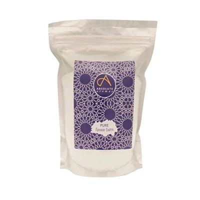 Image of Absolute Aromas, Epsom Bath Salt, White, Unscented, 1kg