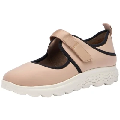 Image of Geox Women&#039;s D Spherica B Loafers, Dk Skin Black, 6 UK
