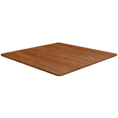 Image of vidaXL Square Table Top Dark Brown 80x80x1.5cm Treated Solid Wood Oak