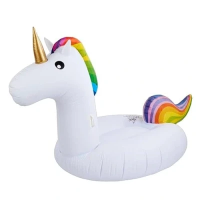 Image of Inflatable Unicorn Baby Swim Ring Toddler Pool Float Tube Water Toys Kids with Seat