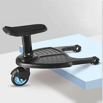 Image of Buggy Board with Seat, SOZA Stroller Auxiliary Pedal Portable Kiddy Boards Standing Board, Second Children Sitting Seat Accessory (Blue), 13.65&#039;&#039;*10.14&#039;&#039;
