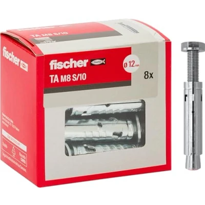Image of Fischer 71253 Ta M 8 Steel Hex Head Screw, Diameter Dowel 10 mm, Pieces Pcs, M8 + Vite
