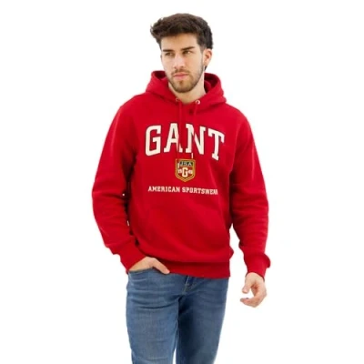 Image of GANT Graphic Hoodie Sweatshirt, Men&#039;s, Size: XXL, Cherry red